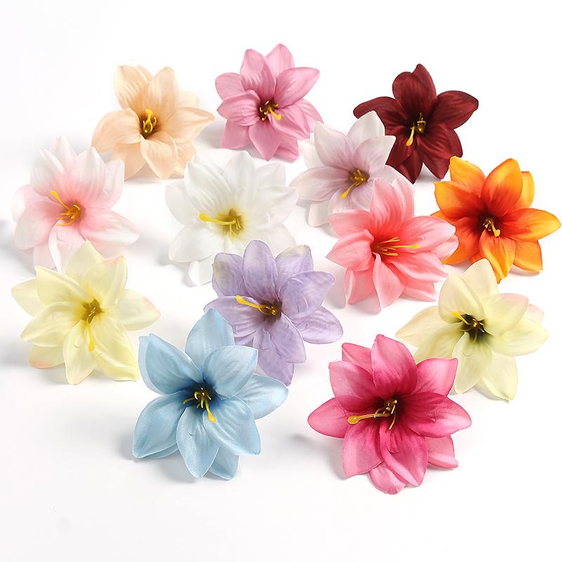 10Pcs Artificial Flower Heads For Home Room Decor Party Wedding Decoration New Year 2026 Gifts Craft Flower Wreath Accessories