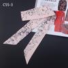 2023 Новый дизайн Красивый шелковый шарф с принтом сакуры Женский шарф от люксового бренда Ленточки Модный головной платок Маленькие длинные шарфы