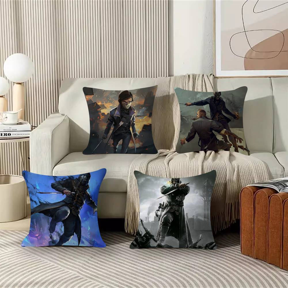 Подушка с изображением игры Dishonored Подарок Декор для дома и офиса Спальня Диван Автомобильная Подушка Чехол x