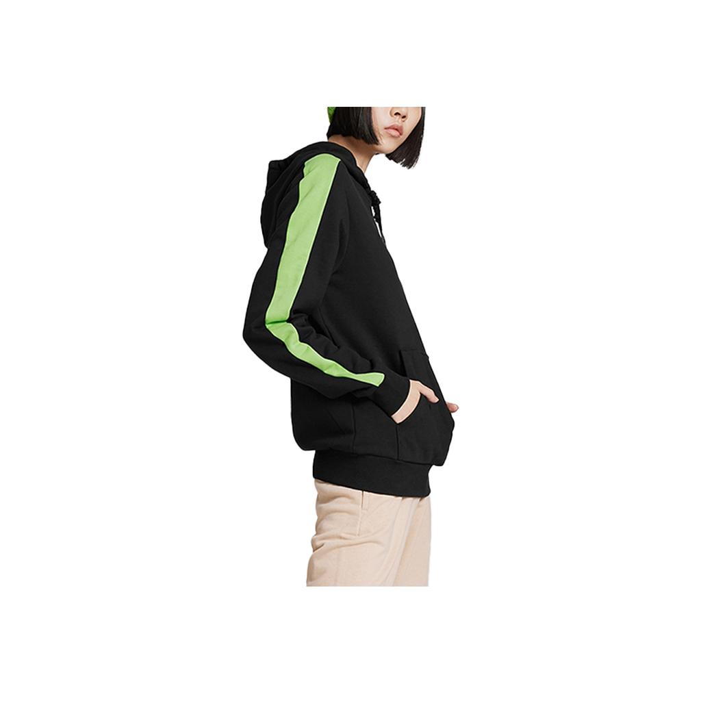 Puma Logo Print Color Block Hoodie With Drawstring Unisex Hoodie Black 531354-56