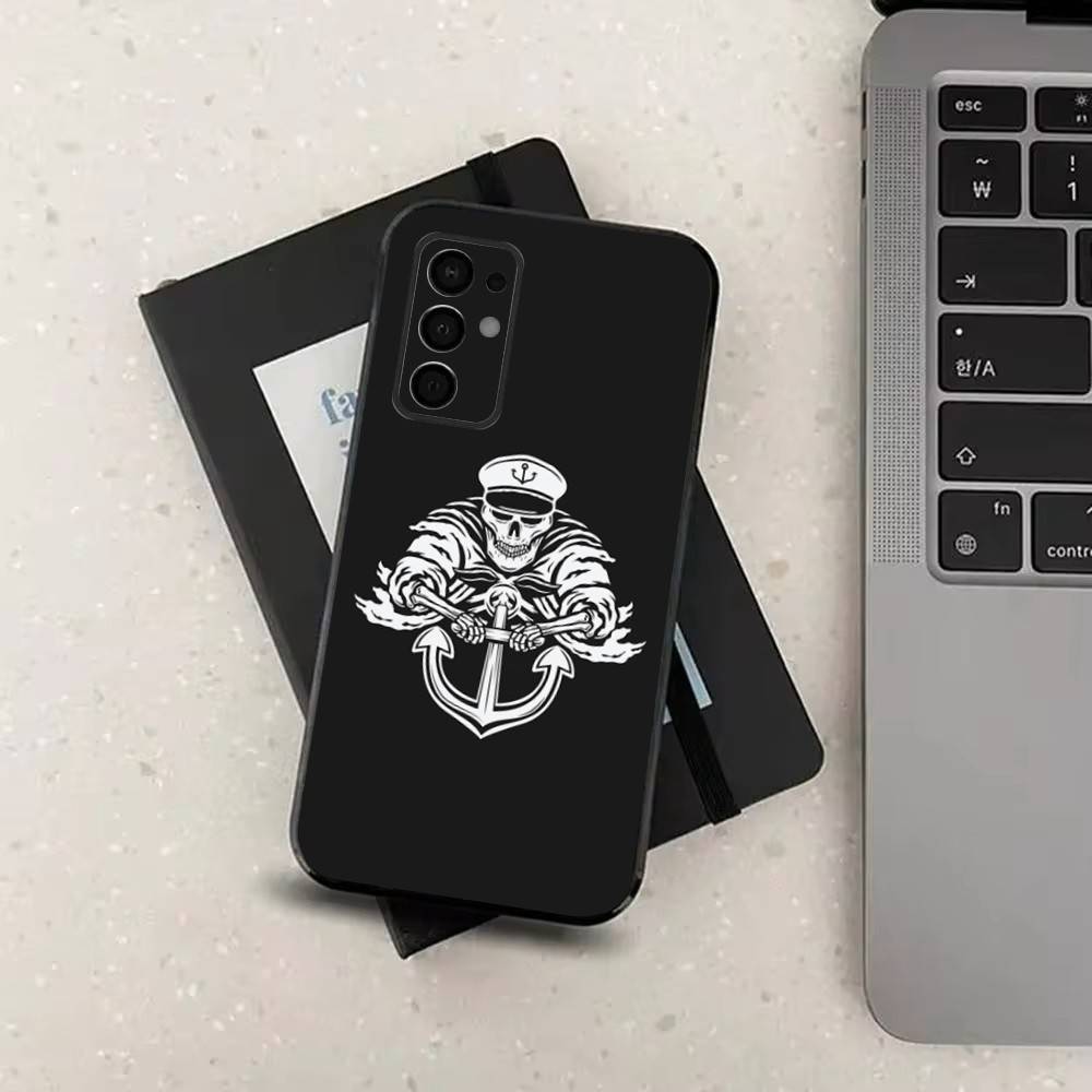 Морской Якорь Парусный Спорт Для Samsung Galaxy A53,31,52,72,41,22,73,32,71,Note,J7,8,9,5G Мягкий Черный Силиконовый Чехол для Телефона