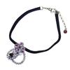 Tamarusan Choker Flower Lucky Plum Purple Древняя лента из пресноводного жемчуга Аметист Лепидолит Подарок Стильная роскошь [TAMARUSAN]