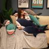 Cute Bite Shark Plush Toys Creative Animal Shark Pillow with Blanket Sofa Cushion Full Stuffed Soft Dolls for Kids