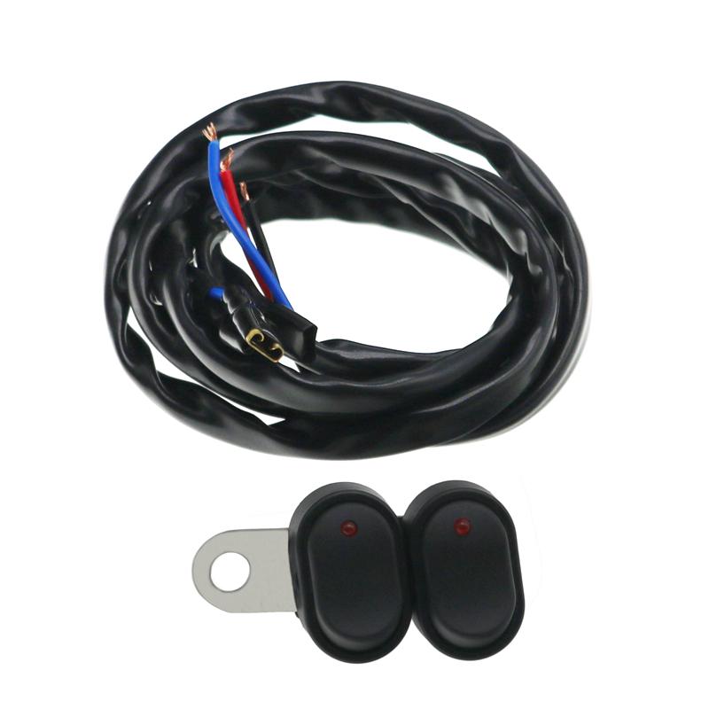 LMoDri большой объем мотоцикла скутер кронштейн из нержавеющей стали самоблокирующийся переключатель с красным индикатором