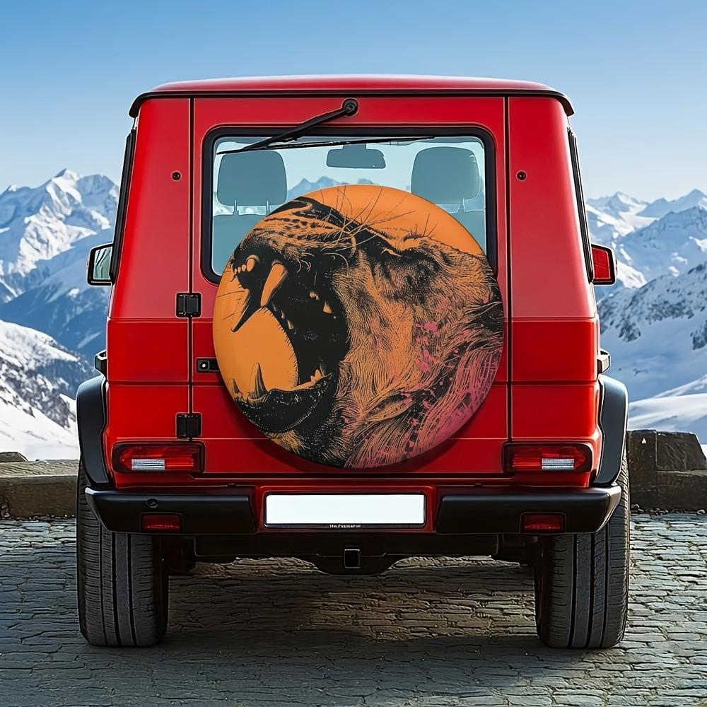 Roaring Beast Spare Tire Cover Polyester Durable Off-Road SUV Accessory Protector