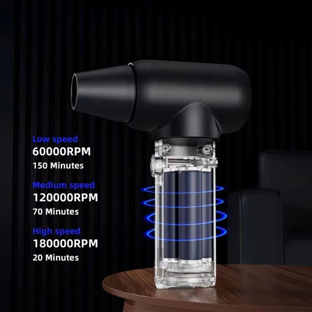 180000 об/мин беспроводной электрический вентилятор высокоскоростной мощный пылеуловитель мини турбореактивный вентилятор для сушки волос