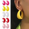 Earring Vibrant Color Non-Irritation Lightweight Exaggerated C-Shaped Dangle Earring Piercing