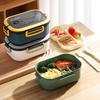 Ланч-бокс Bento с 2 слоями многосетчатых пищевых контейнеров большой емкости для пикника и походов