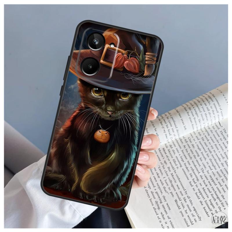 Witch Cat For Realme 15 10 11 13 12 14 Pro Plus C65 C67 C71 C63 C61 C55 C51 C53 C75 GT6 GT7 Pro Case