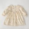 Girls Long Sleeve Dress Cotton A-line Princess Kids 3-8 Years Old