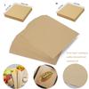 200pcs Food Kraft Paper Hamburger Wrapping Paper Oil-proof Paper Laminating Tray Paper Food Parchment Wrapper Accessories Tools
