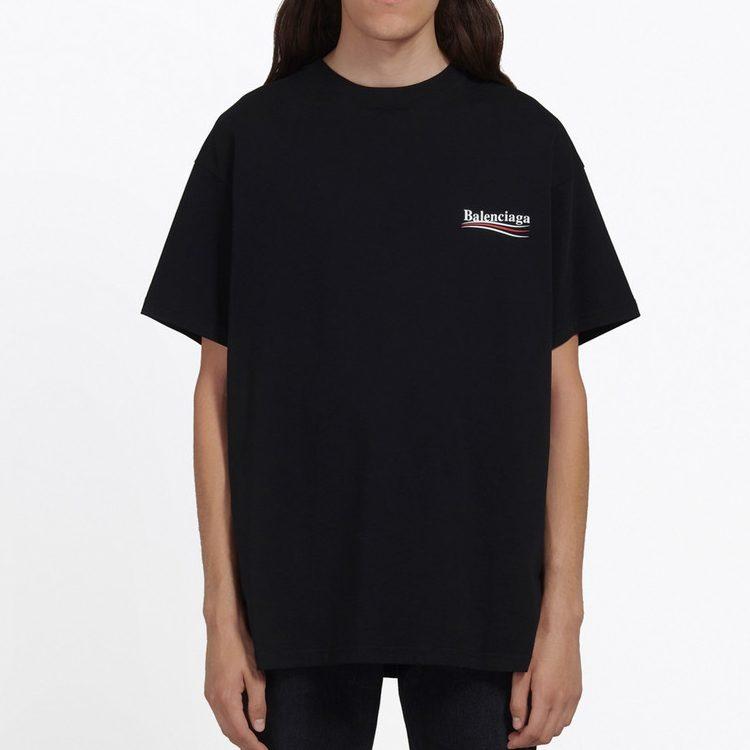 Balenciaga Политическая кампания SS20 Футболка Обычный крой Мужская Черный 570803TAV441000