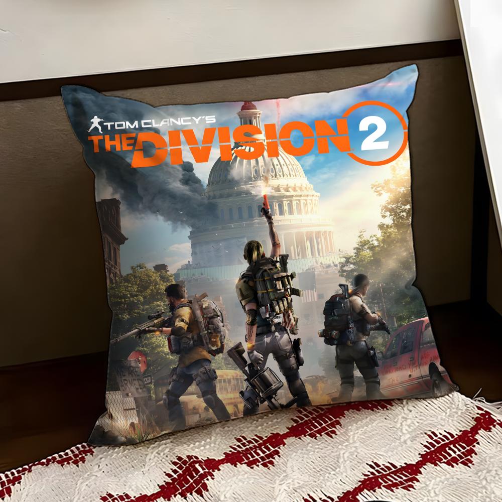 The DDivision 2game Cushion Cover Reversible Soft Durable Pillow Cover Home Car MultiScene Use for Daily Comfort