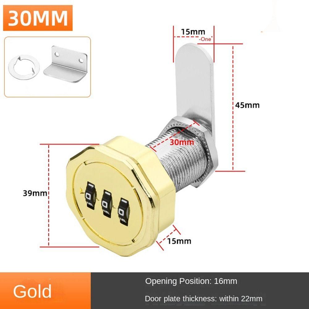 3-цифровой кодовый замок для шкафа, ящика, почтового ящика, шкафчика, мебели, противоугонный замок из цинкового сплава