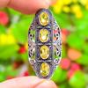 Citrine Gemstone 925 Sterling Silver Gift Jewelry Ring Size 7.5