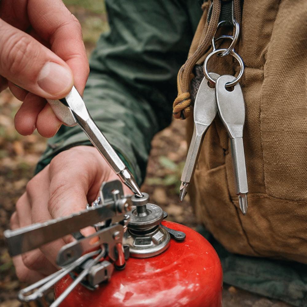 Durable Metal Keychain Tool Flat-Head Multi-Tool Tool Gadget Pocket Screwdriver Personal Tool