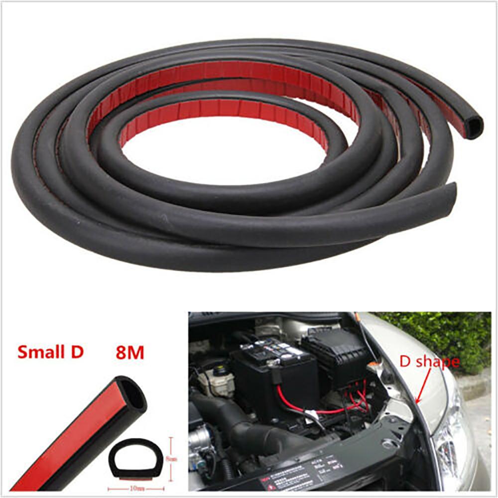 Новый 8M Маленький D-образный уплотнитель Резиновый уплотнитель автомобильной двери окна Лента EPDM Кромка