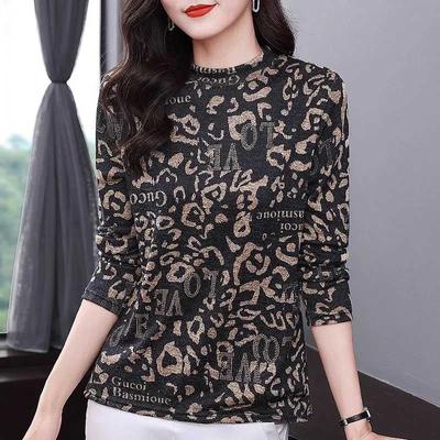 Мягкая футболка женская осенне-зимняя теплая теплая полуводолазка нижняя рубашка большого размера тонкий пуловер топы