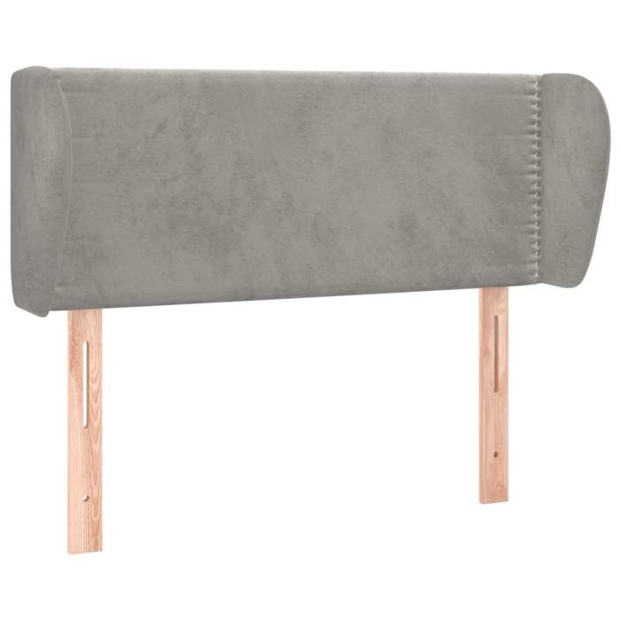 Maison Exclusive - Tête de lit avec oreilles Gris clair 83x23x78/88 cm Velours
