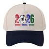 2026 Soccer Hat Breathable Soccer Cup Print Baseball Cap Hardtop Design Outdoor Sun Visor Cap Gifts for Family Friends