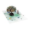 Складная 3D Pop-up Пасхальная открытка Бумажное искусство с конвертом Пасхальные поздравительные открытки Пригласительная открытка Ручная резка Кролик Яйцо Подарки Открытка