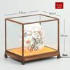Solid Wood Carved Glass Display Case for Guanyin/Buddha Statue - Dustproof Transparent Cover