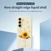 For Samsung Galaxy A36 5G Case Golden Butterfly Sunflower Pattern Printing Straight Edge TPU Phone Back Cover