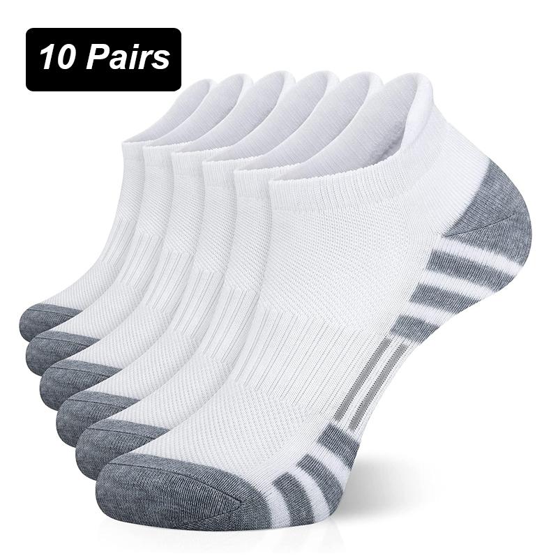 10Pair Men Sport Socks Summer Autumn Breathable Fashion Non-slip Invisible Cotton Socks Male Ankle Sock High Quality Size 38-45