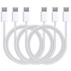 Set of 3 USB-C USB-C Cables for Airpods 4 / Airpods Pro 2 / Airpods Max (2024) - 1 Meter Braided Nylon Cable Phonillico®