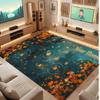Mountain Landscape Theme Crystal Velvet Floor Rug Personalized Custom Name Text Warm Carpet Home Decoration