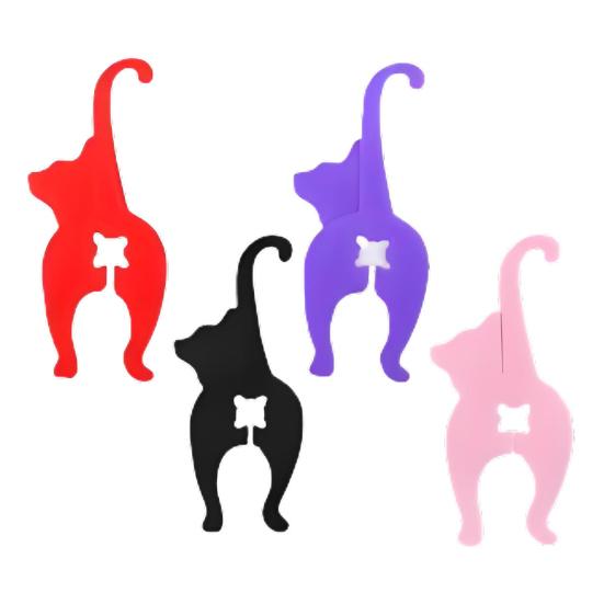 4 шт. Зажим для хлеба в виде кошачьей попы, многоразовые зажимы для пакетов с кошачьим и собачьим кормом, 3D-печать, забавные завязки для хлеба в форме кошачьей и собачьей попы, подарки для любителей кошек