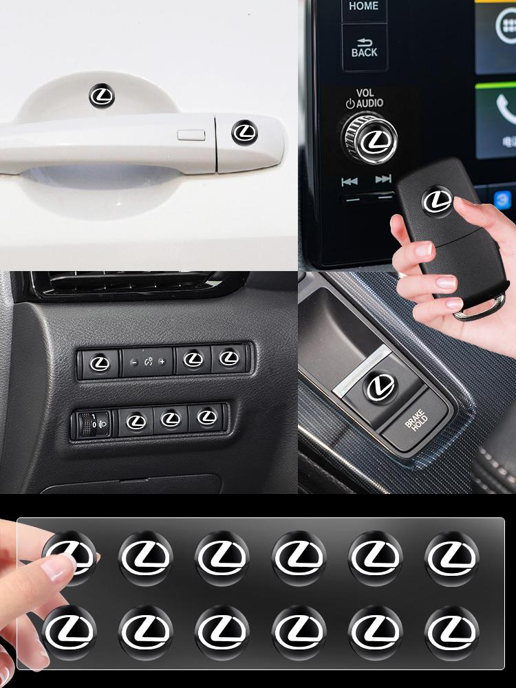 New 3D Car interior Decorative Stickers Key Badge Steering Wheel Decoration Stickers For Lexus ES