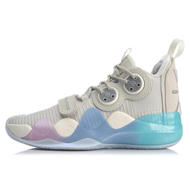 Li Ning WOW 8 Way Of Wade 8 Износостойкие Дышащие Высокие Баскетбольные Кроссовки Мужские Сахарная Вата ABAP113-9