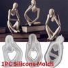 1шт 3 стиля абстрактный мыслитель форма силиконовые формы для DIY смола бетон ремесло