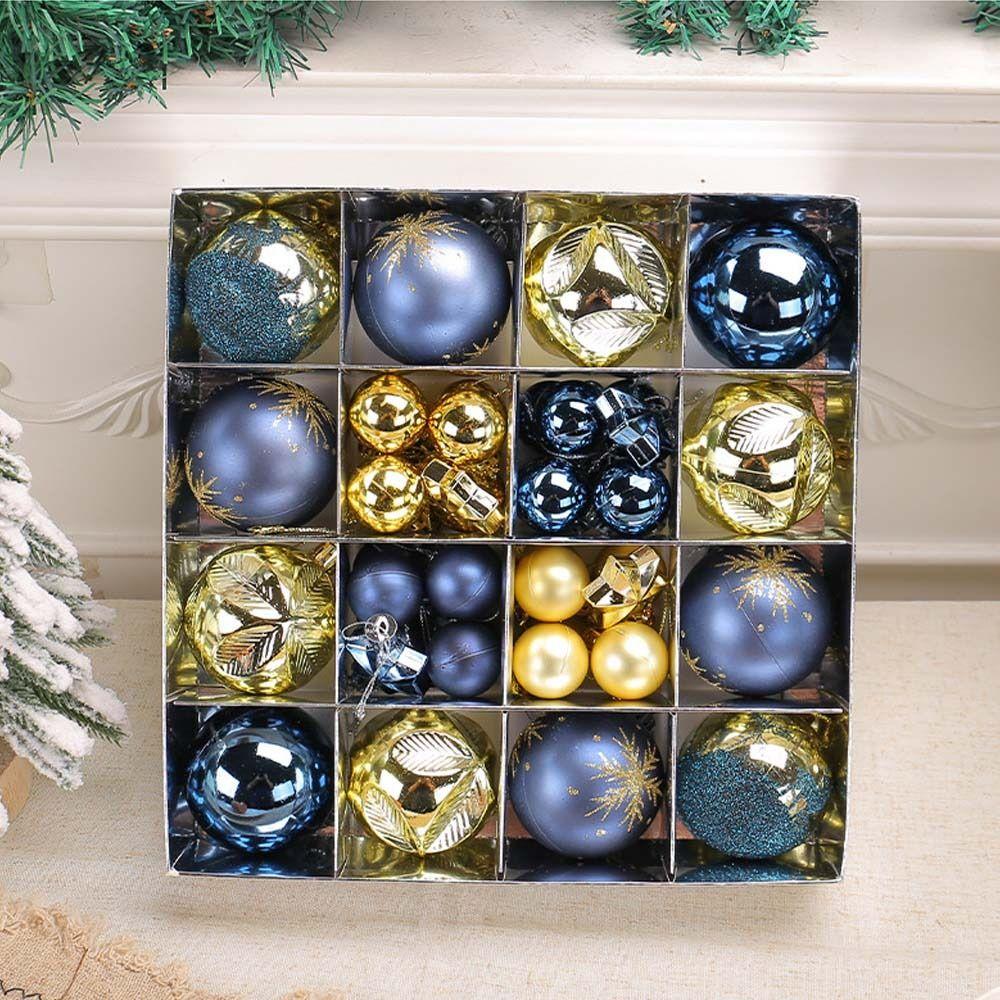 44pcs Shatterproof Painted Christmas Balls Pendant Merry Christmas Decor  Holiday Wedding Party
