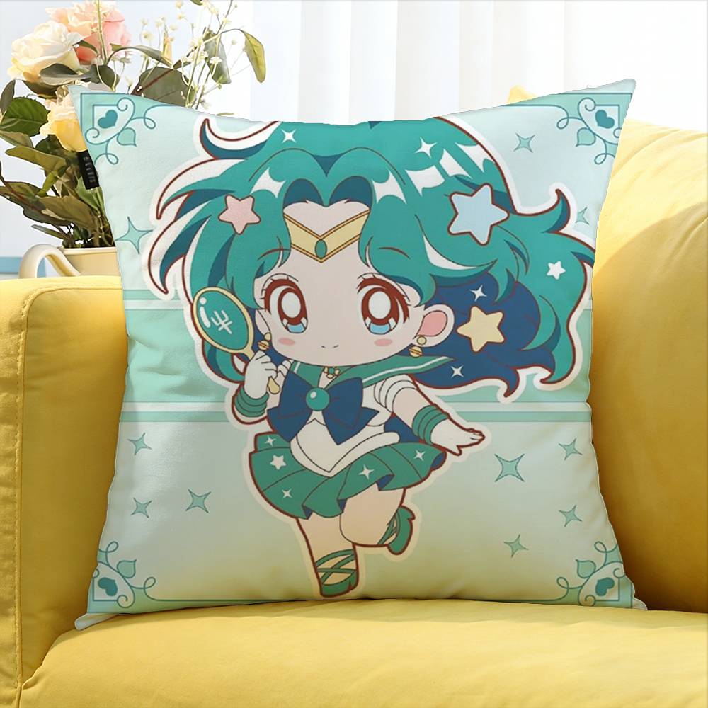 Cute girls SSailors MMoones World Various Sizes Square Pillow Case For Car Home Bedchamber Decor