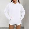 Women's Fashion Casual Sweatshirt Solid Color Hooded Pullover Sweatshirt With Pocket