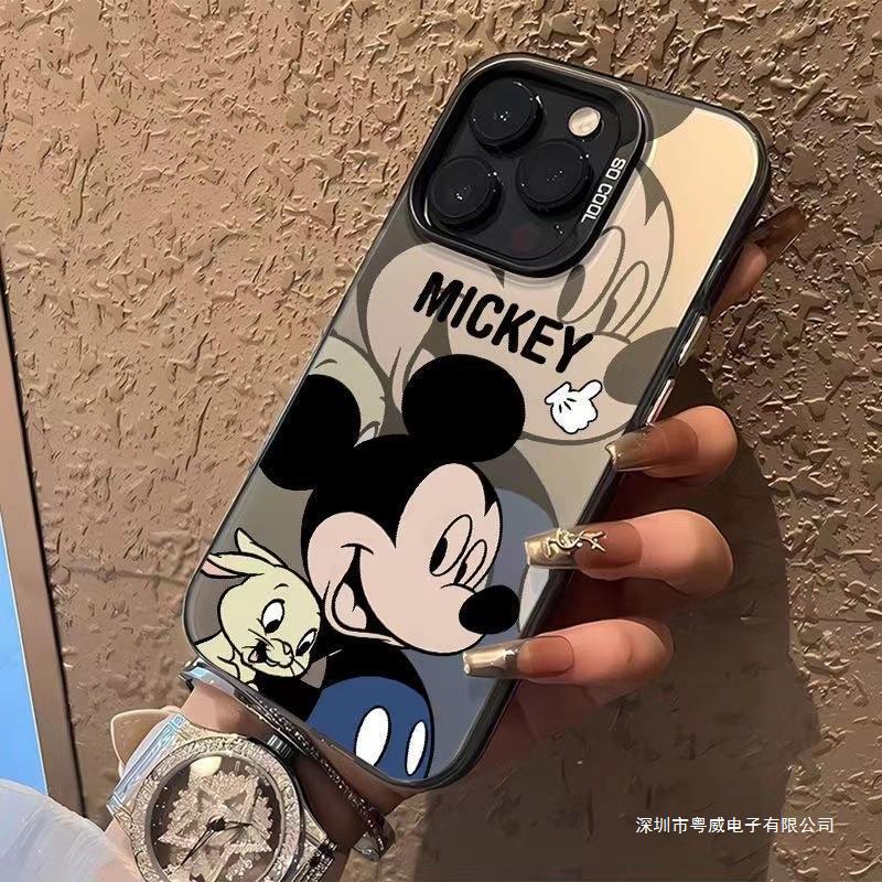 New Cartoon Mickey Mouse iPhone 16 Pro Max Phone Case, iPhone 15/14 Color Silver Premium Protective Case
