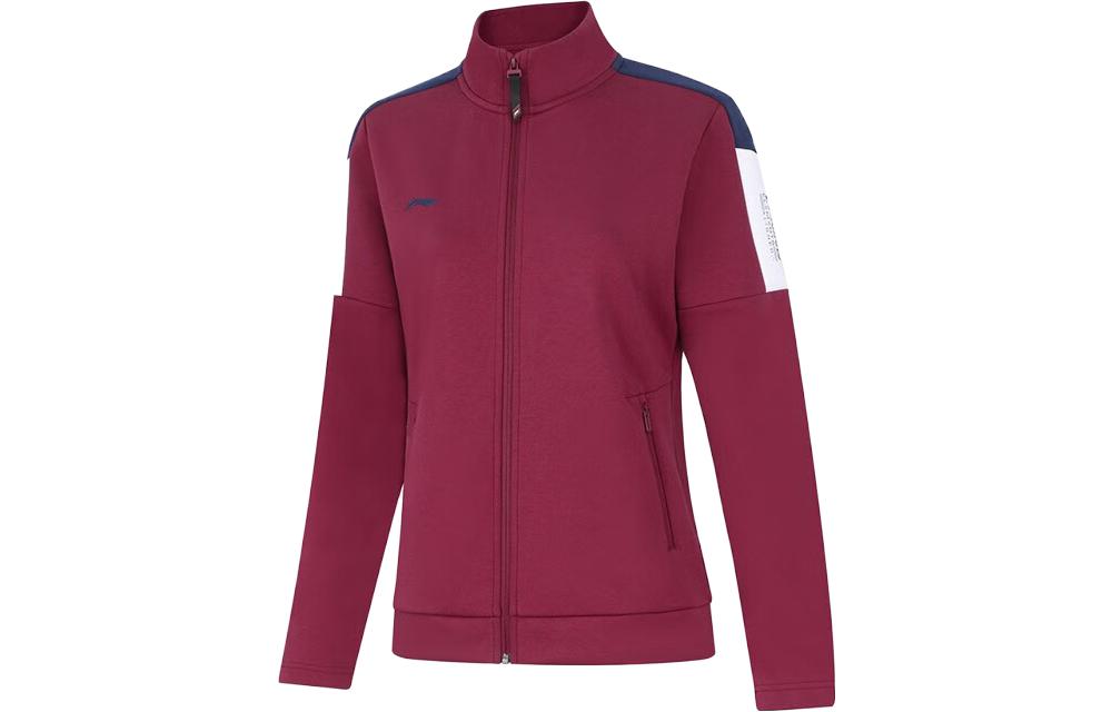 Li Ning Куртка из серии Fitness для женщин, цвет Ночной Бордовый, AWDTA04-4