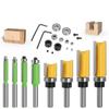 16pcs 8mm Shank Router Bit With Bearing Set Pattern Flush Trim Router Bit Emplate Milling Cutter For Wood Woodworking End Mil
