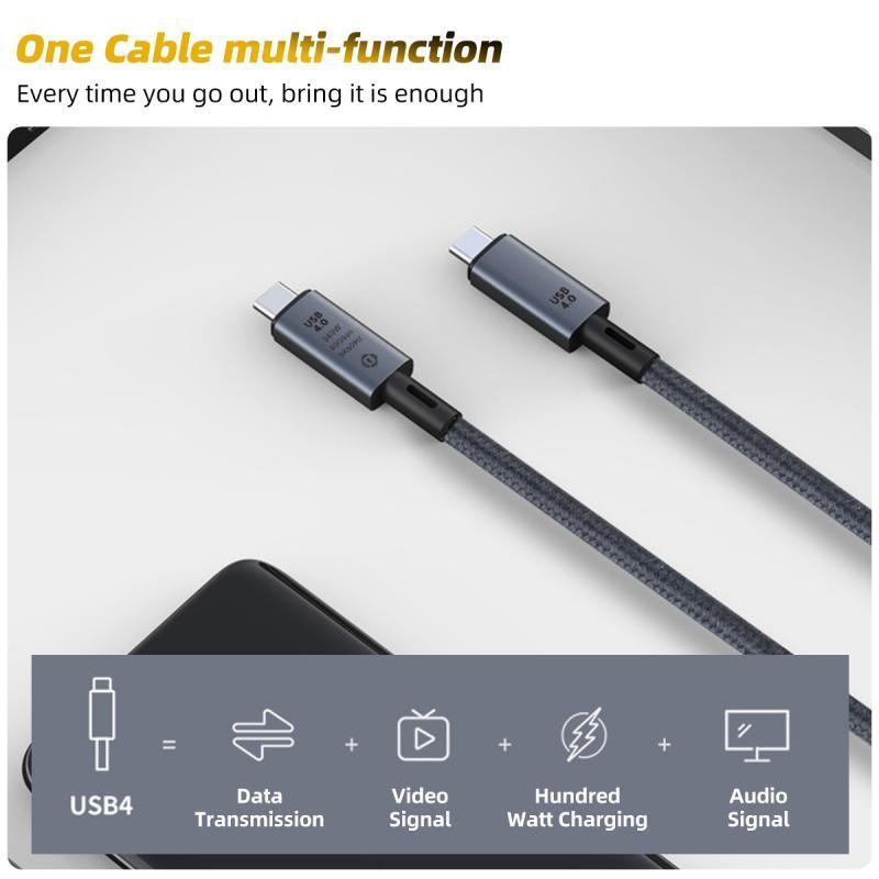 Кабель HdooLink USB C PD 240 Вт USB 3.0 4.0 40 Гбит/с 8K 60 Гц Кабель PD для быстрой зарядки для MacBook Air iPad Pro TB4 S22 USBC Type C Линия передачи данных для зарядки