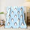 Cute Penguin Pattern Blanket print blanket soft and cozy perfect for the living room bed sofa or a nap,gift
