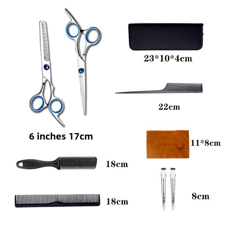 Professional Hair Cutting Scissors Set 10 Piece Straight Thinning Shears Kit Barber Salon Tool