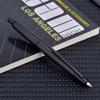 Jinhao 20 Press Fountain Pen Matte Black Retractable Extra Fine Nib Ink Converter Set (Black Clip)
