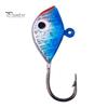 High-quality Bright Paint Ice Fishing Hooks 48Pcs/Set Jig Heads Set Glow in The Dark Lures Kit Head With 3D Eyes with Single Hook Prevent Escape