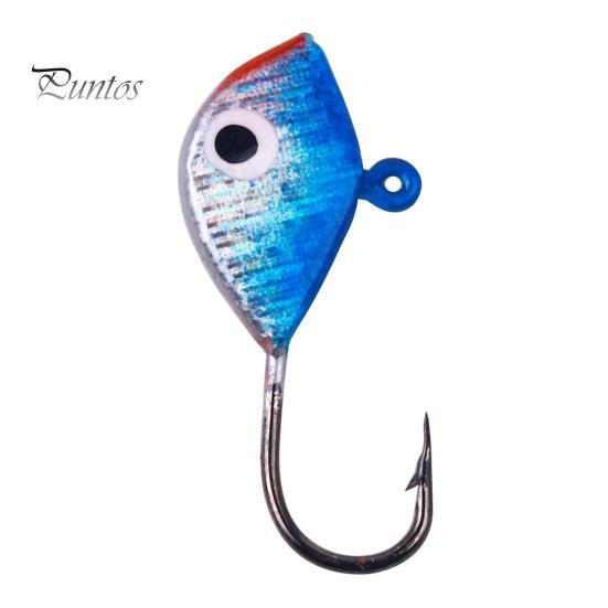 High-quality Bright Paint Ice Fishing Hooks 48Pcs/Set Jig Heads Set Glow in The Dark Lures Kit Head With 3D Eyes with Single Hook Prevent Escape
