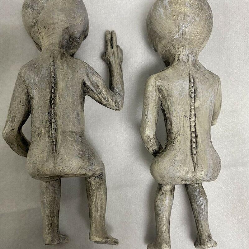 Декор из смолы инопланетянина, инопланетный НЛО, садовая статуэтка гномов для улицы, домашний декор