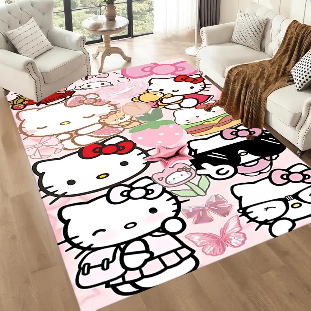 Hello Kitty Halloween Party Square rugs are a great choice for living rooms, bedrooms, home décor, and as gifts.