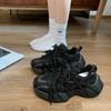 2024 Fashion Dad Shoes Breathable New Thick Sole Comfortable Sneakers Lace Up Casual Shoes Women Outdoor Sneakers Spring Autumn