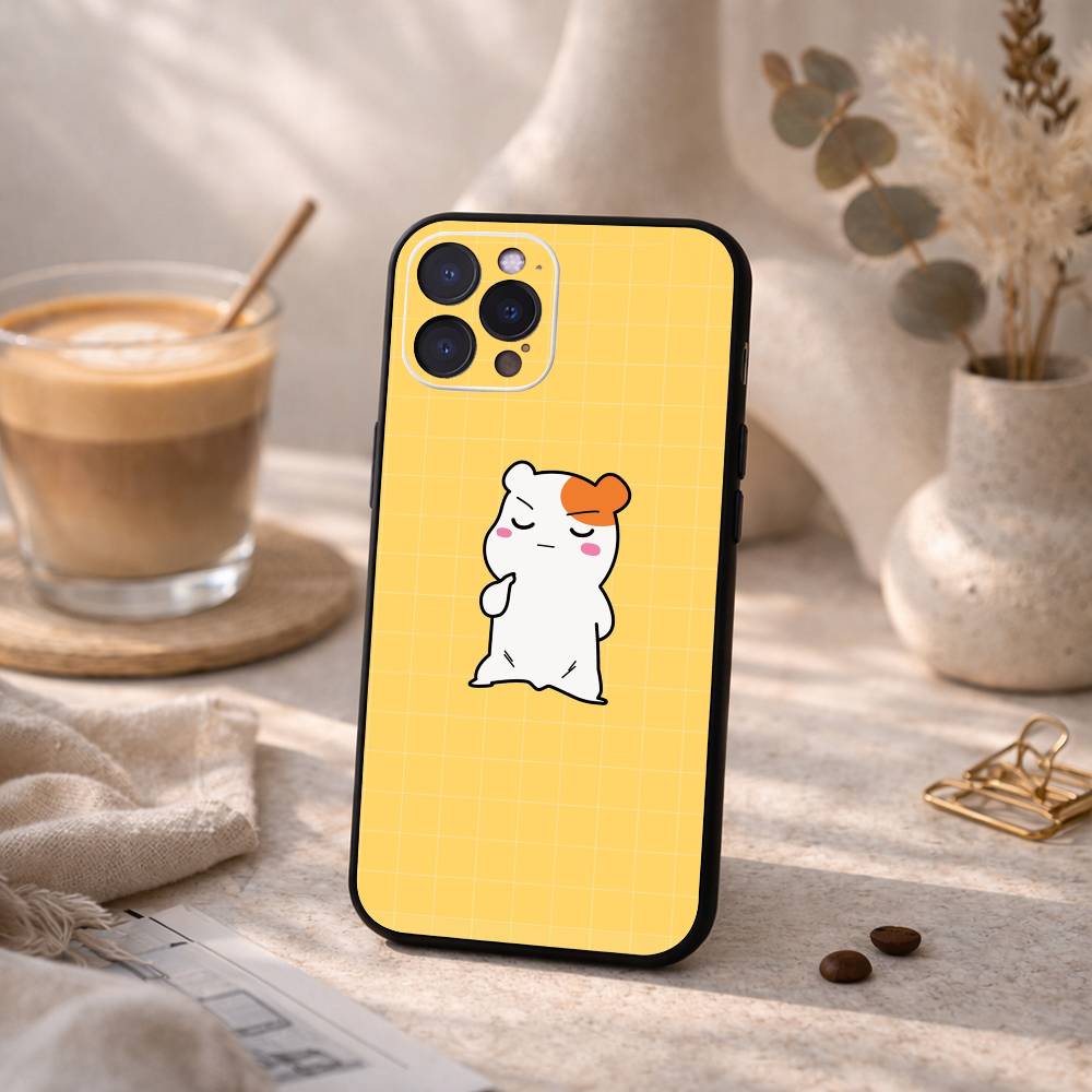 Cute O-Oruchuban Ebichu Phone Case For iPhone17,16,15,14,13,12,Plus,Pro Max, 5G Others Soft Black Cover